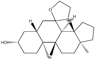 3β-Hydroxy-5α-androstan-7-one ethylene acetal Structure