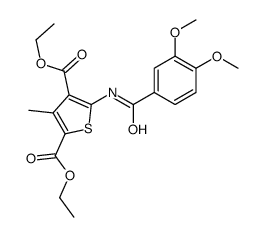 diethyl 5-[(3,4-dimethoxybenzoyl)amino]-3-methylthiophene-2,4-dicarboxylate Structure