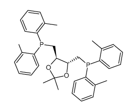 (((4R,5R)-2,2-dimethyl-1,3-dioxolane-4,5-diyl)bis(methylene))bis(di-o-tolylphosphine) Structure