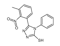 3-(3-methyl-2-nitrophenyl)-4-phenyl-1H-1,2,4-triazole-5-thione Structure