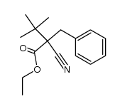 ethyl 2-benzyl-2-cyano-3,3-dimethylbutanoate Structure