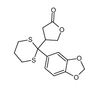 4-(2-(苯并[d][1,3]二氧戊环-5-基)-1,3-二硫杂-2-基)二氢呋喃-2(3H)-星空app结构式