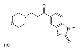 3-methyl-6-(3-morpholin-4-ium-4-ylpropanoyl)-1,3-benzoxazol-2-one,chloride结构式