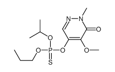 4-methoxy-2-methyl-5-[propan-2-yloxy(propoxy)phosphinothioyl]oxypyridazin-3-one结构式