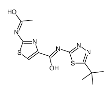 4-Thiazolecarboxamide,2-(acetylamino)-N-[5-(1,1-dimethylethyl)-1,3,4-thiadiazol-2-yl]-(9CI)结构式