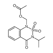 1-acetoxymethyl-3-isopropyl-2,2-dioxo-2,3-dihydro-1H-2λ6-benzo[1,2,6]thiadiazin-4-one Structure