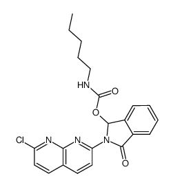 2-(7-chloro-[1,8]naphthyridin-2-yl)-3-pentylcarbamoyloxy-2,3-dihydro-isoindol-1-one结构式