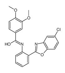 N-[2-(5-chloro-1,3-benzoxazol-2-yl)phenyl]-3,4-dimethoxybenzamide Structure