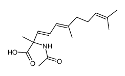 (+-)-2-Acetamino-2,6,10-trimethyl-undecatrien-3,5,8-saeure Structure