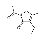 1-acetyl-3-ethyl-4-Methyl-1H-pyrrol-2(5H)-one结构式