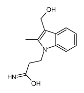 3-[3-(hydroxymethyl)-2-methylindol-1-yl]propanamide结构式