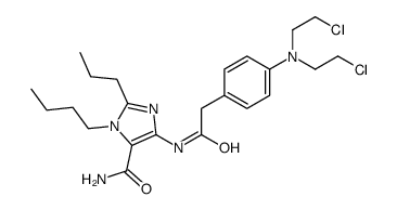 5-[[2-[4-[bis(2-chloroethyl)amino]phenyl]acetyl]amino]-3-butyl-2-propylimidazole-4-carboxamide结构式