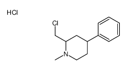 2-(chloromethyl)-1-methyl-4-phenylpiperidine,hydrochloride结构式