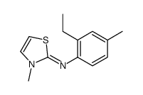 N-(2-ethyl-4-methylphenyl)-3-methyl-1,3-thiazol-2-imine结构式