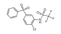 N-(5-Benzenesulfonyl-2-chloro-phenyl)-C,C,C-trifluoro-methanesulfonamide结构式