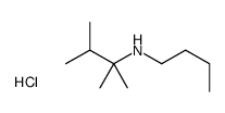 N-butyl-2,3-dimethylbutan-2-amine,hydrochloride结构式