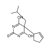 5-(2-Cyclopentenyl)-2,3-dihydro-5-isobutyl-2-thioxo-4,6(1H,5H)-pyrimidinedione结构式