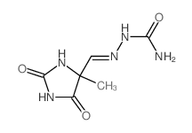 Hydrazinecarboxamide,2-[(4-methyl-2,5-dioxo-4-imidazolidinyl)methylene]- Structure