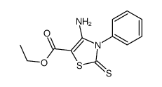 4-AMINO-3-PHENYL-2-THIOXO-2,3-DIHYDRO-THIAZOLE-5-CARBOXYLIC ACID ETHYL ESTER Structure