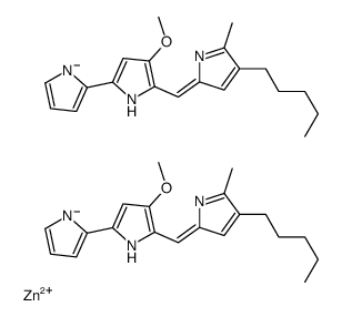 zinc,5-[(3-methoxy-5-pyrrol-2-ylidenepyrrol-2-ylidene)methyl]-2-methyl-3-pentylpyrrol-1-ide结构式