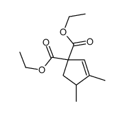 diethyl 3,4-dimethylcyclopent-2-ene-1,1-dicarboxylate结构式