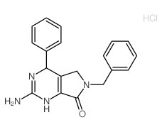 4-amino-8-benzyl-2-phenyl-3,5,8-triazabicyclo[4.3.0]nona-3,10-dien-7-one structure