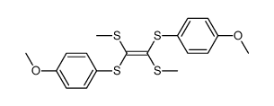 E-1,2-bis(methylthio)-1,2-bis(4-methoxyphenylthio)ethylene结构式