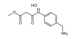 N-(4-Aminomethyl-phenyl)-malonamic acid methyl ester hydrochloride结构式