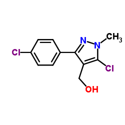 5-CHLORO-3-(4-CHLOROPHENYL)-1-METHYL-1H-PYRAZOLE-4-METHANOL structure