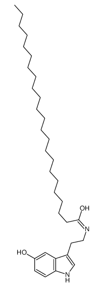 N-[2-(5-hydroxy-1H-indol-3-yl)ethyl]tricosanamide Structure