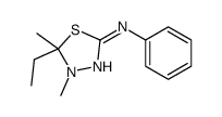 5-ethyl-4,5-dimethyl-N-phenyl-1,3,4-thiadiazol-2-amine结构式