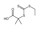 2-[[(Ethylthio)thioxomethyl]thio]-2-methyl-propanoic acid Structure