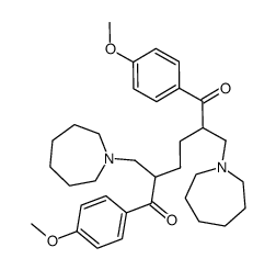 2,5-Bis-azepan-1-ylmethyl-1,6-bis-(4-methoxy-phenyl)-hexane-1,6-dione结构式