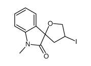 4,5-DIHYDRO-4-IODO-1'-METHYL-SPIRO[FURAN-2(3H),3'-[3H]INDOL]-2'(1'H)-ONE结构式