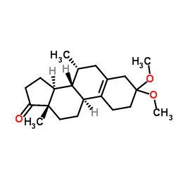 7alpha-甲基-3,3-二甲氧基-5(10)-雄烯-17-酮结构式