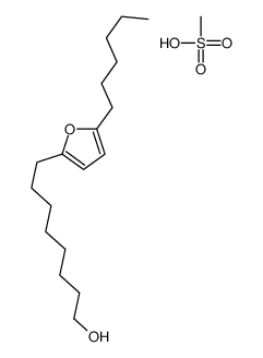 8-(5-hexylfuran-2-yl)octan-1-ol,methanesulfonic acid Structure