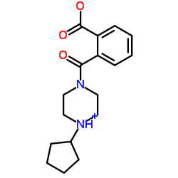 2-[(4-Cyclopentylpiperazin-1-yl)carbonyl]benzoic acid结构式