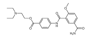 4-(5-Carbamoyl-2-methoxy-benzoylamino)-benzoic acid 2-diethylamino-ethyl ester Structure