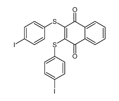 2,3-bis[(4-iodophenyl)sulfanyl]naphthalene-1,4-dione结构式