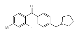 4-BROMO-2-FLUORO-4'-PYRROLIDINOMETHYL BENZOPHENONE structure