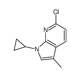 6-Chloro-1-cyclopropyl-3-methyl-1H-pyrrolo[2,3-b]pyridine结构式