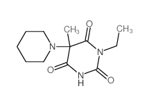 2,4,6(1H,3H,5H)-Pyrimidinetrione,1-ethyl-5-methyl-5-(1-piperidinyl)- structure