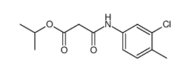 isopropyl N-(3-chloro-4-methylphenyl)malonamate Structure