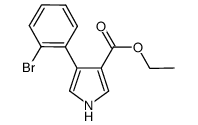 4-(2-bromo-phenyl)-1H-pyrrole-3-carboxylic acid ethyl ester Structure