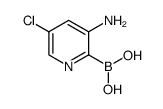 3-amino-5-chloropyridin-2-yl-2-boronic acid Structure