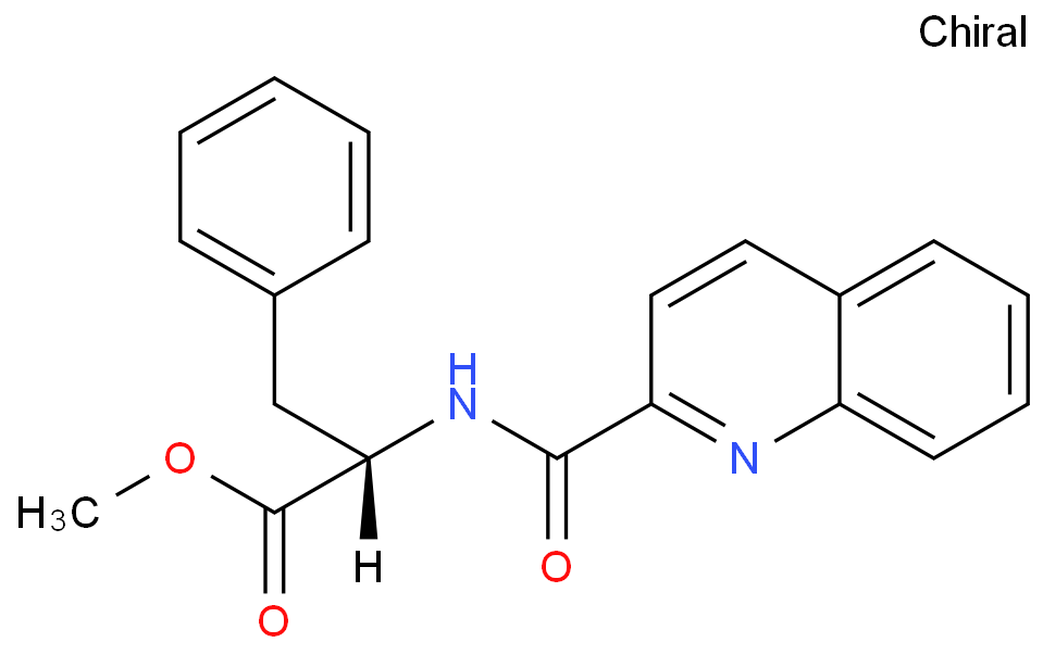 (2S)-2-[[oxo(2-quinolinyl)methyl]amino]-3-phenylpropanoic acid methyl ester结构式