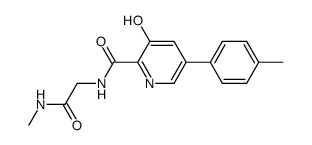 3-Hydroxy-5-(4-methylphenyl)-pyridine-2-carboxylic acid (methylcarbamoyl-methyl)-amide Structure