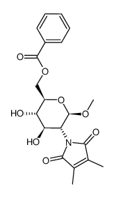 methyl 6-O-benzoyl-2-deoxy-2-dimethylmaleimido-β-D-glucopyranoside Structure