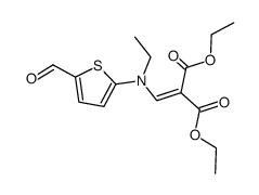 N-ethyl N-(formyl-5 thienyl-2)aminomethylenemalonate de diethyle Structure