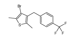 3-BROMO-2,5-DIMETHYL-4-(4-TRIFLUOROMETHYL-BENZYL)-THIOPHENE structure